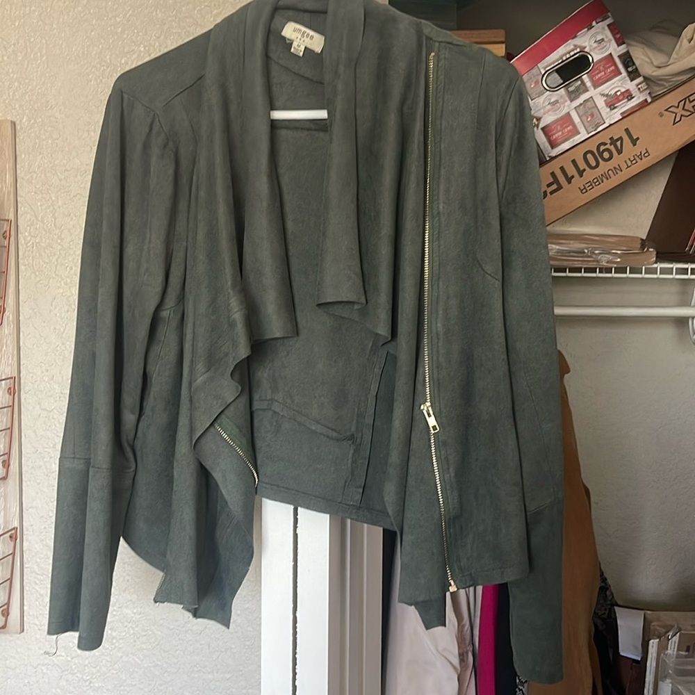 Green swede jacket